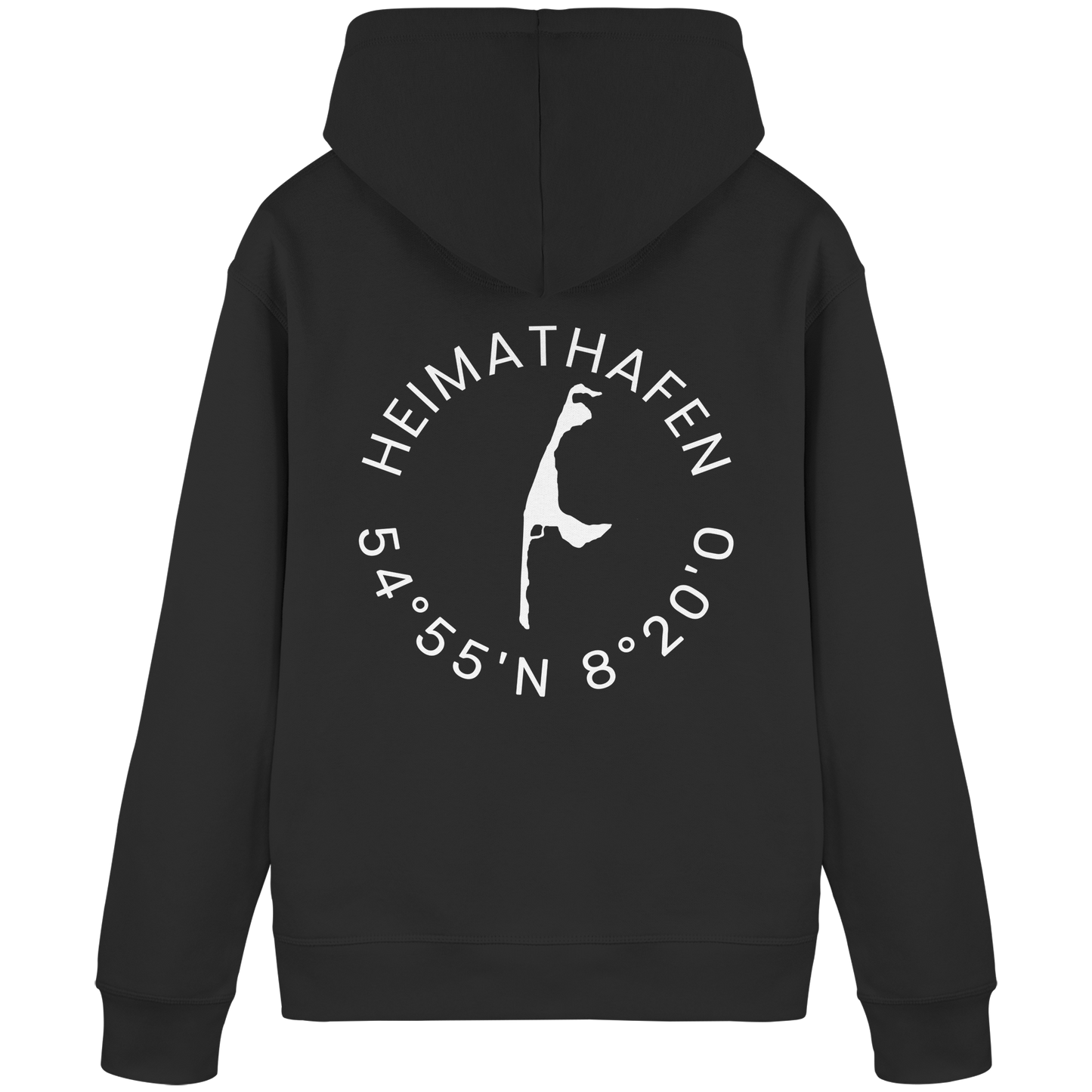 Heimathafen mit Koordinate - Basic Hoodie
