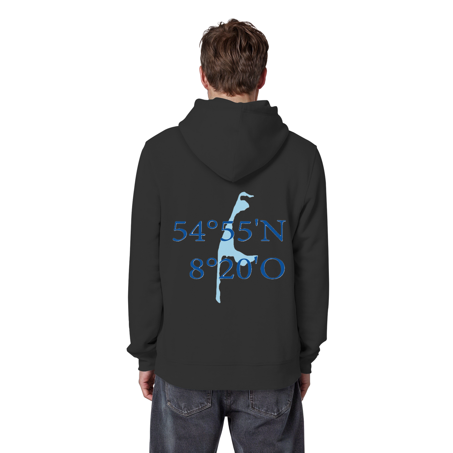 Deine Koordinaten_blau - Basic Hoodie