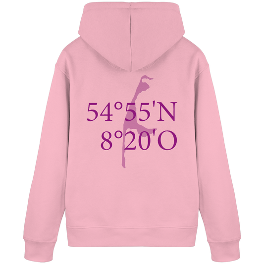 Deine Koordinaten lila_back - Basic Hoodie