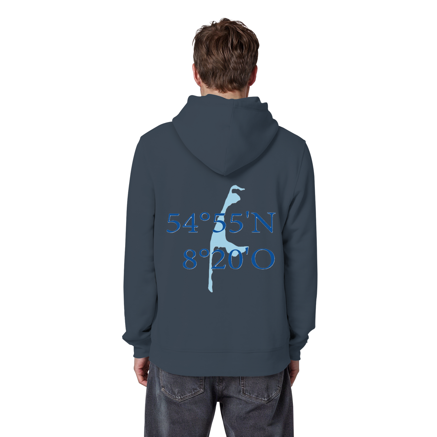 Deine Koordinate_blau - Basic Hoodie