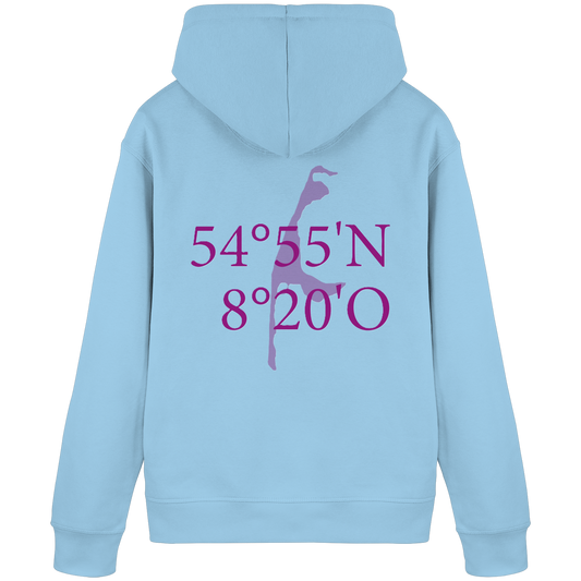 Deine Koordinate lila_back - Basic Hoodie