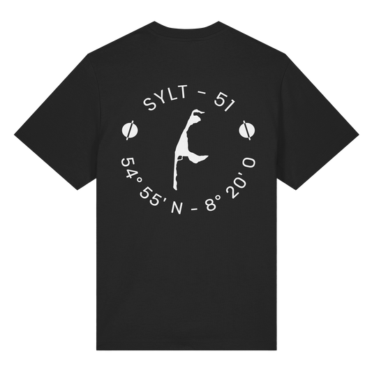 Sylt-51 Koordinate (rund-back-big) - Organic T-Shirt