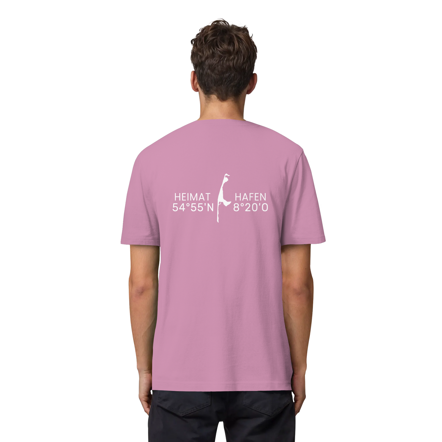 Heimathafen Sylt mit Standort (back) - Heavy T-Shirt
