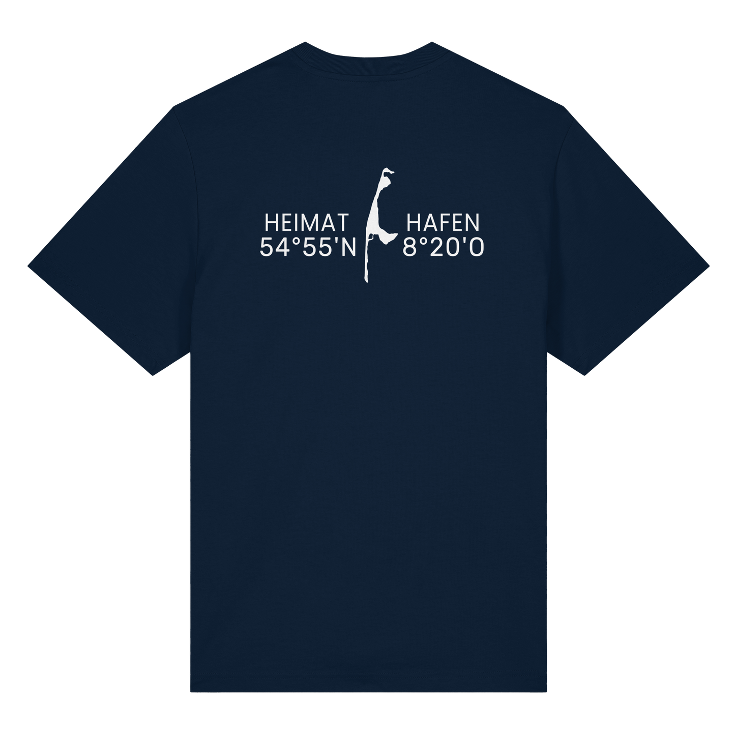 Heimathafen Sylt mit Standort (back) - Heavy T-Shirt