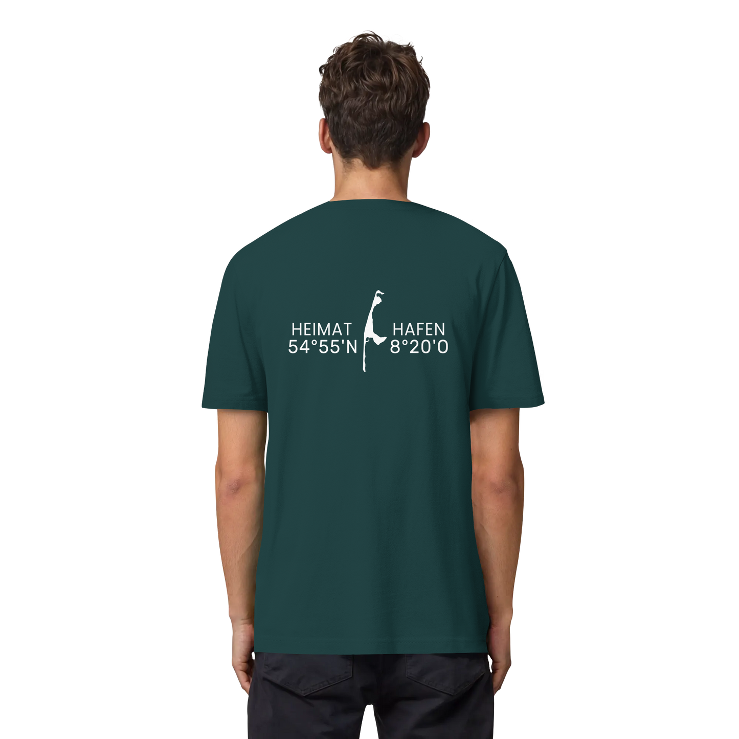 Heimathafen Sylt mit Standort (back) - Heavy T-Shirt