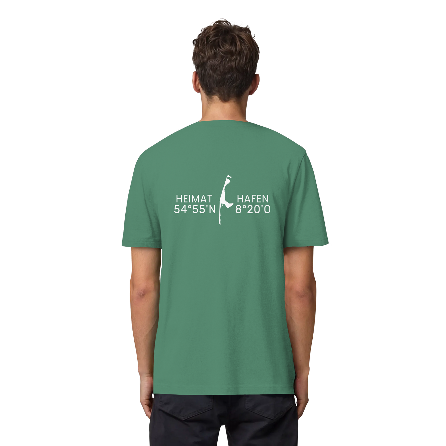 Heimathafen Sylt mit Standort (back) - Heavy T-Shirt
