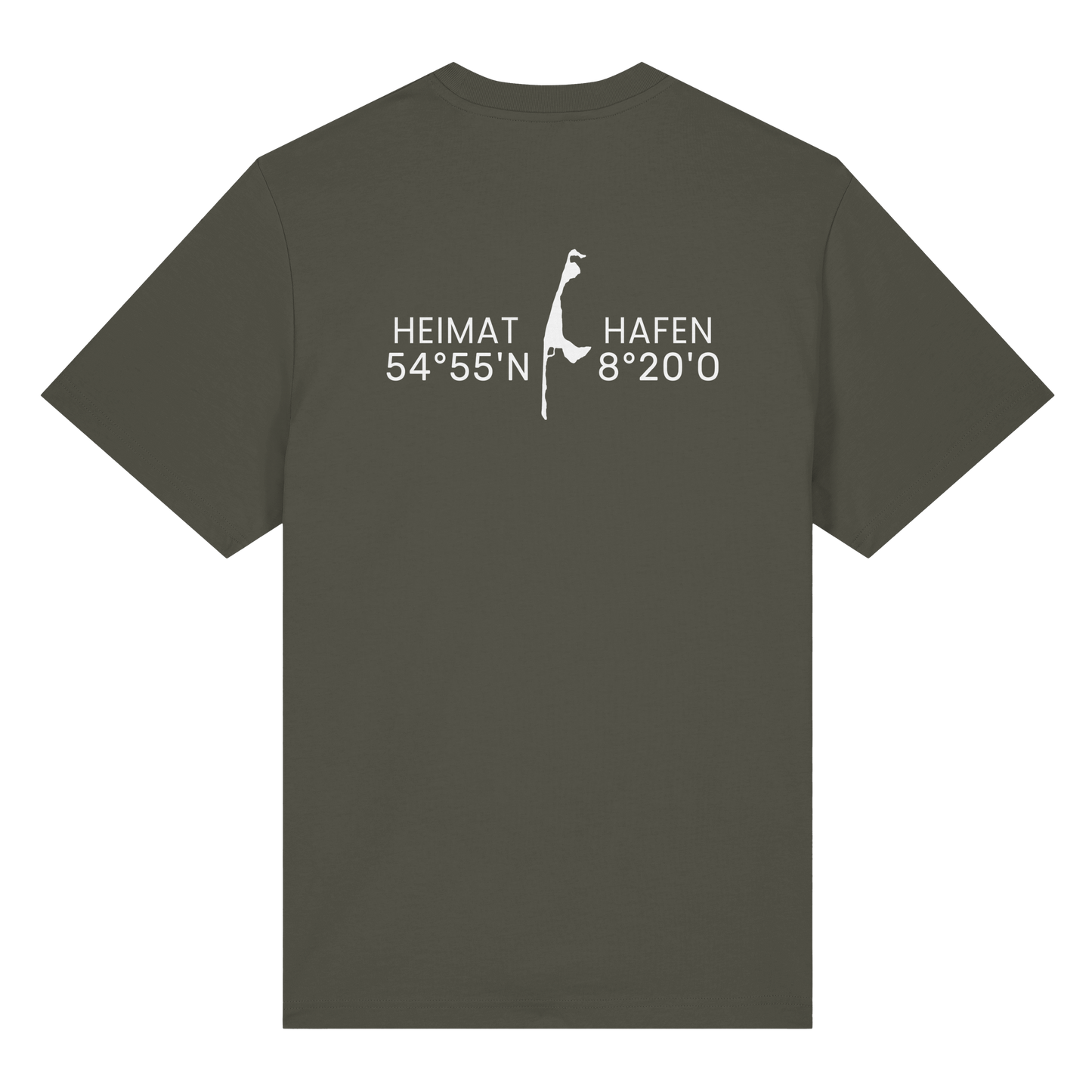 Heimathafen Sylt mit Standort (back) - Heavy T-Shirt