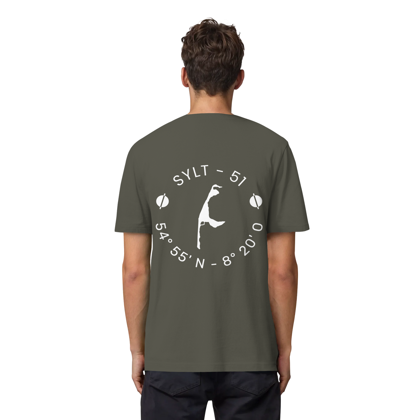 Sylt-51 Koordinate (rund-back-big) - Organic T-Shirt
