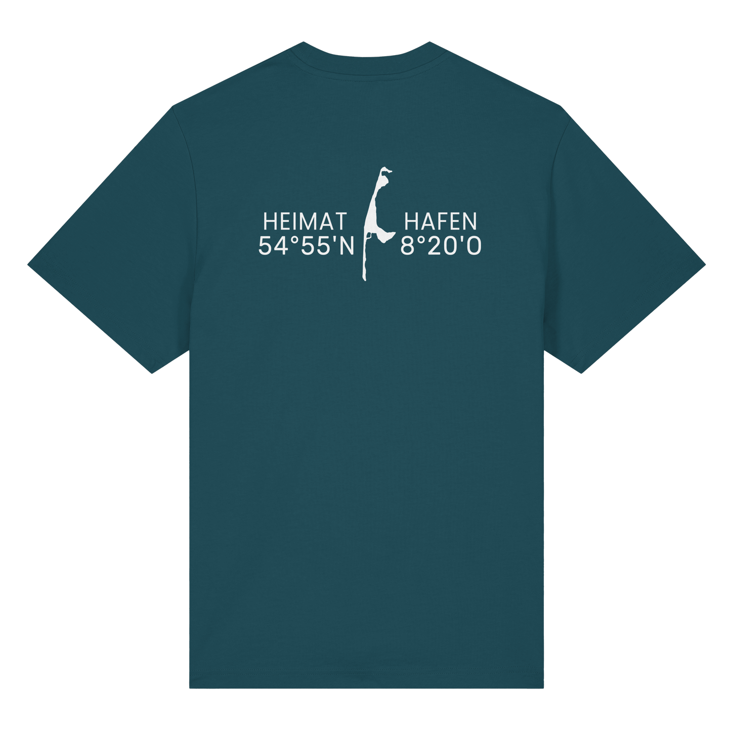 Heimathafen Sylt mit Standort (back) - Heavy T-Shirt