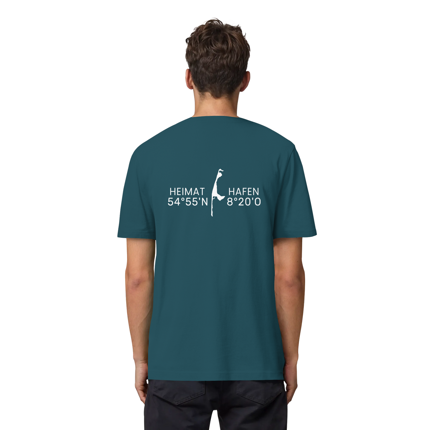 Heimathafen Sylt mit Standort (back) - Heavy T-Shirt