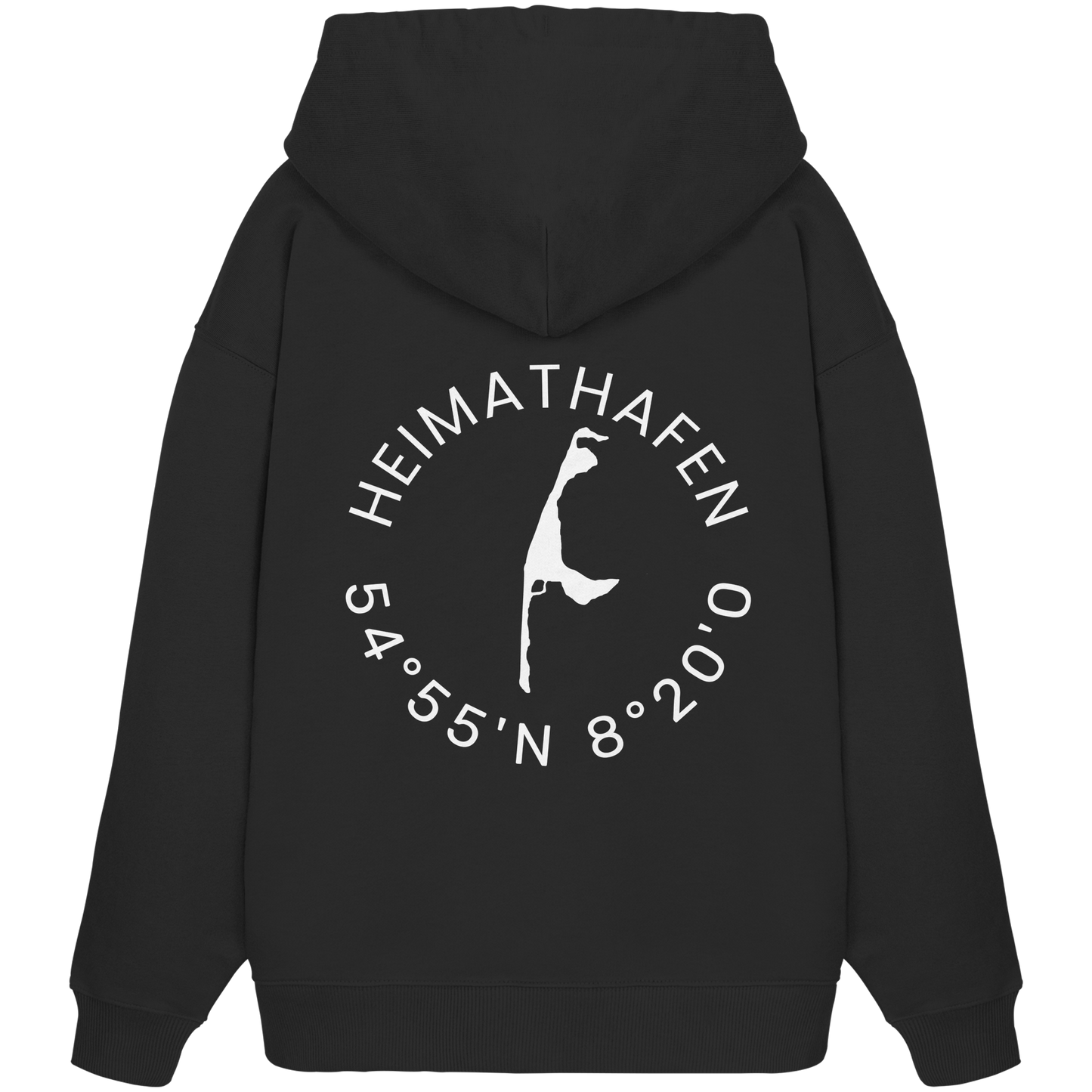 Heimathafen mit Koordinate - Oversize Hoodie