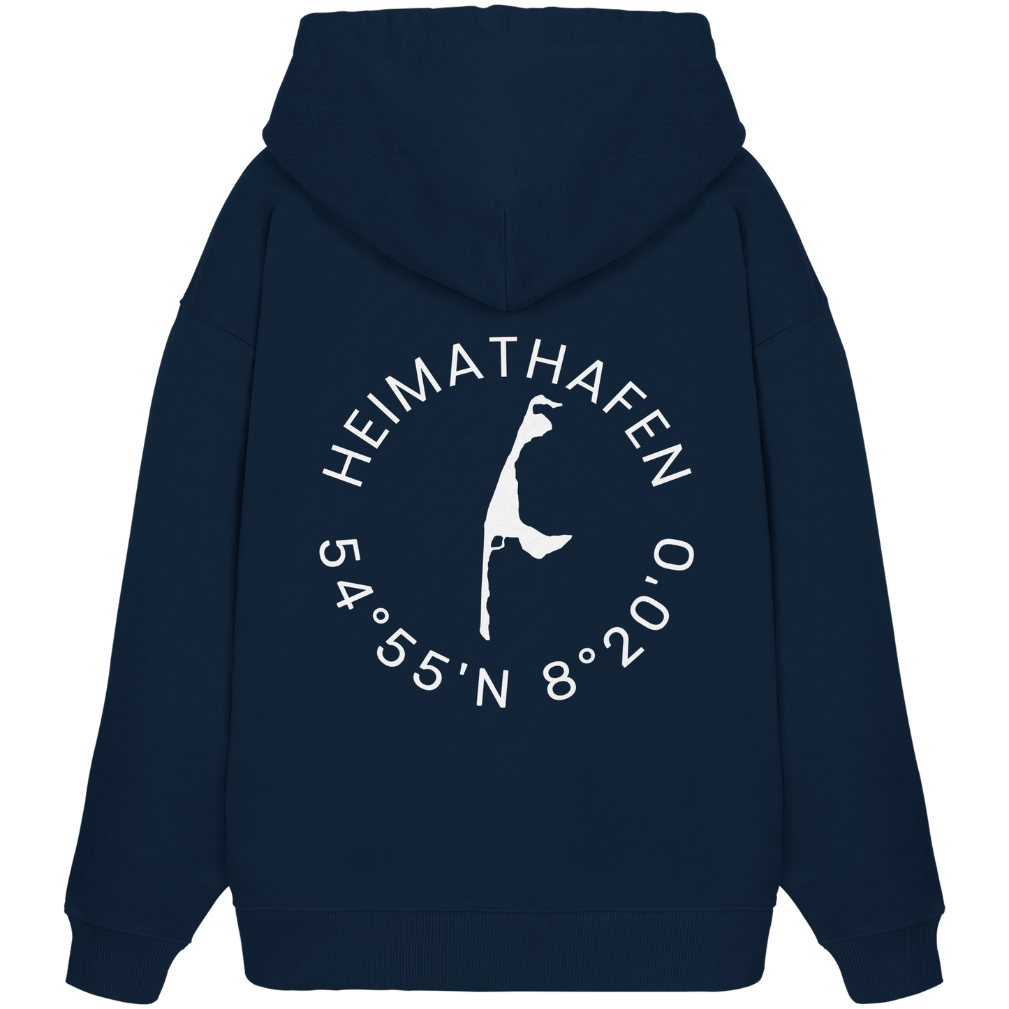 Heimathafen mit Koordinate - Oversize Hoodie