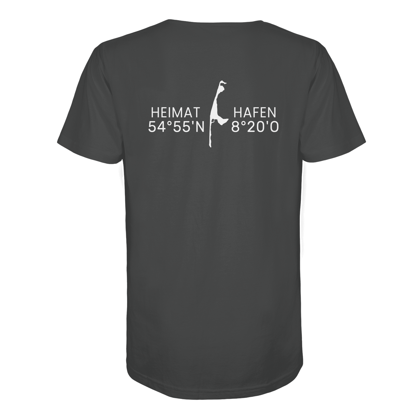 Heimathafen Sylt mit Standort - Basic Shirt (back)