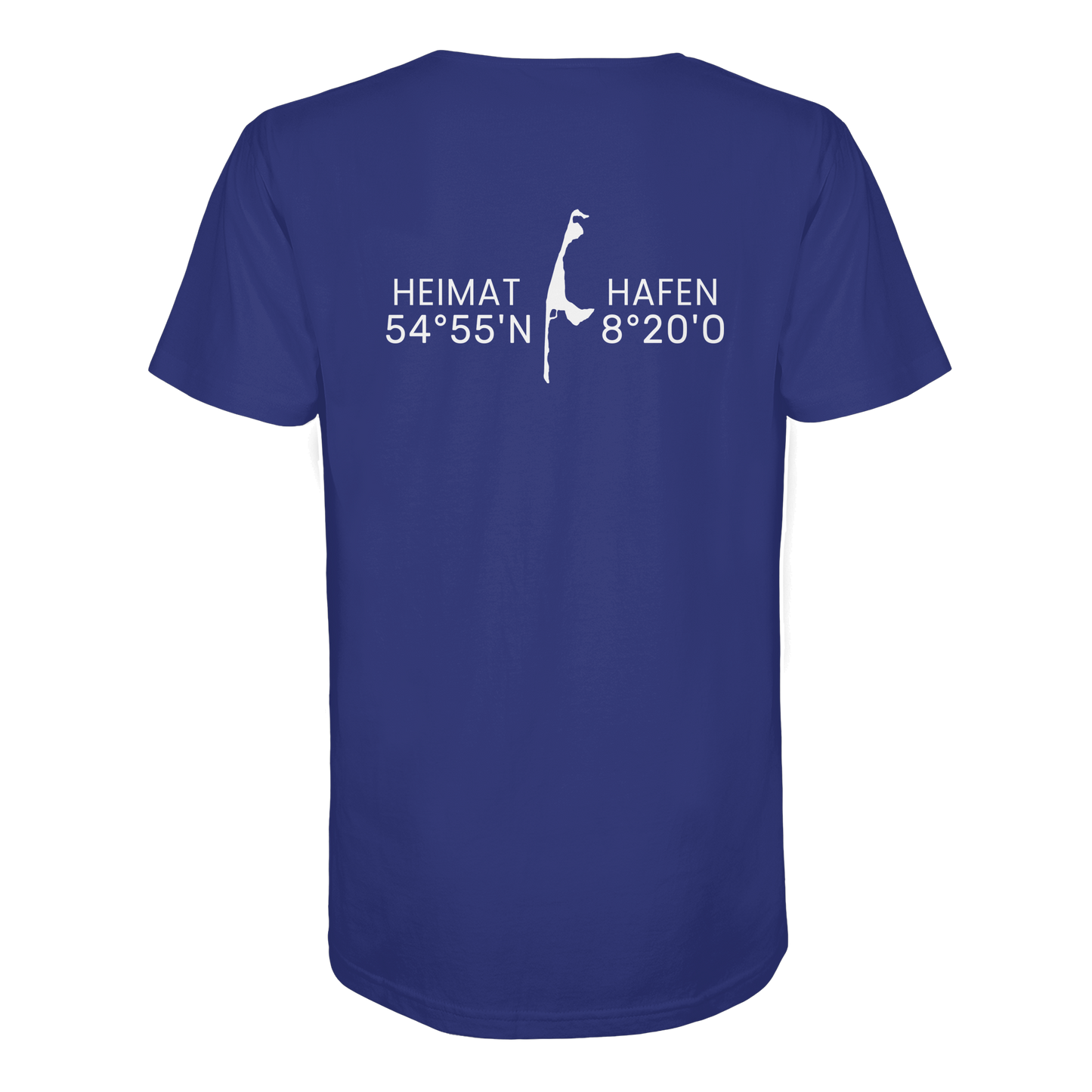 Heimathafen Sylt mit Standort - Basic Shirt (back)