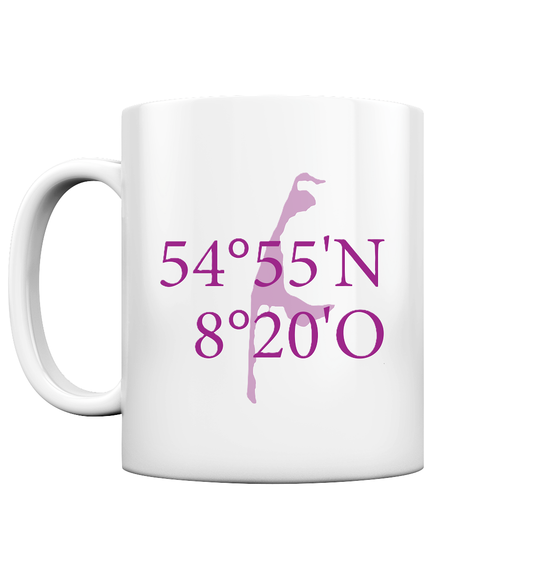 Deine Koordinate_lila - Tasse glossy