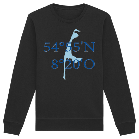 Deine Koordinaten_blau_vorne - Basic Unisex Sweatshirt