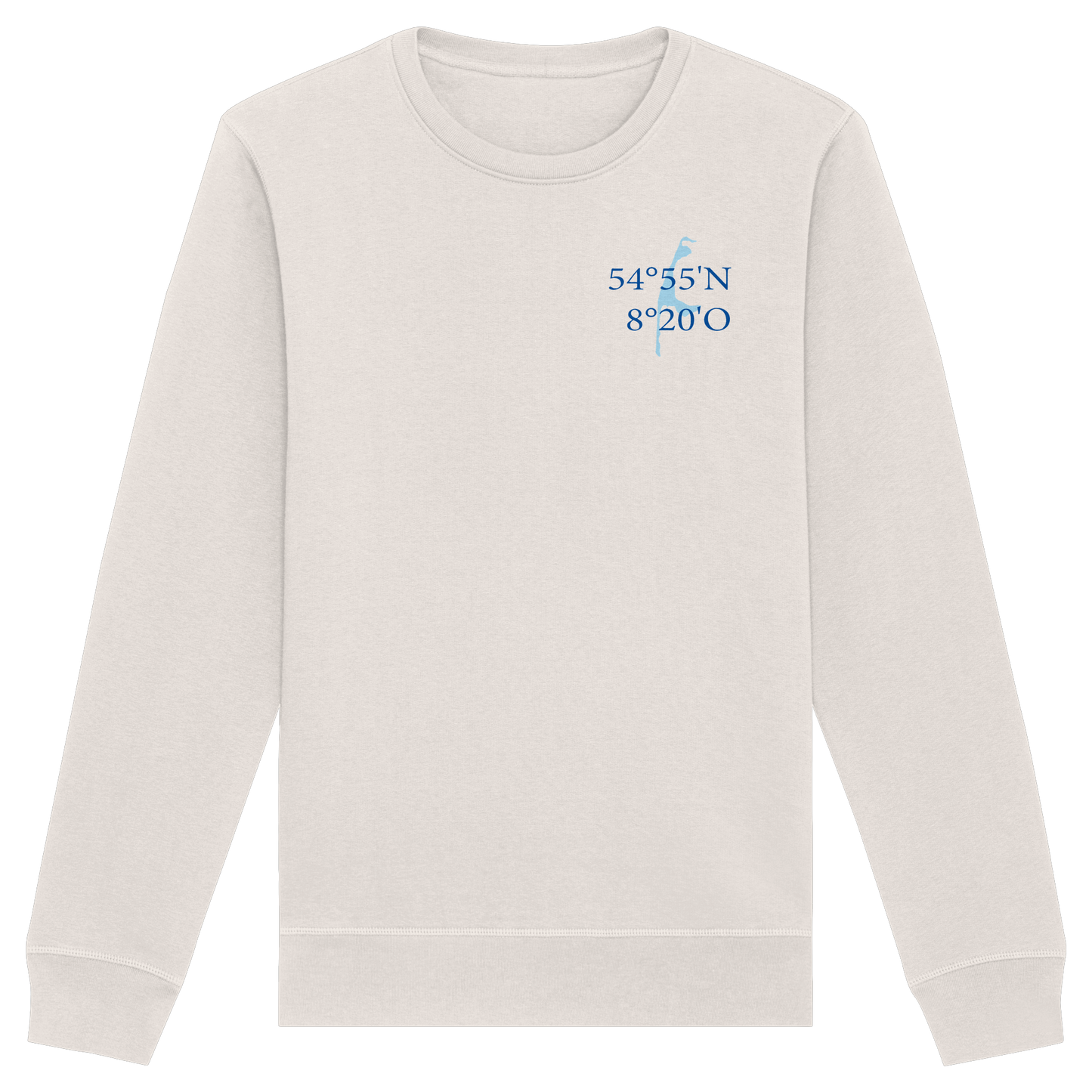 Deine Koordinaten_blau_vorne - Basic Sweatshirt