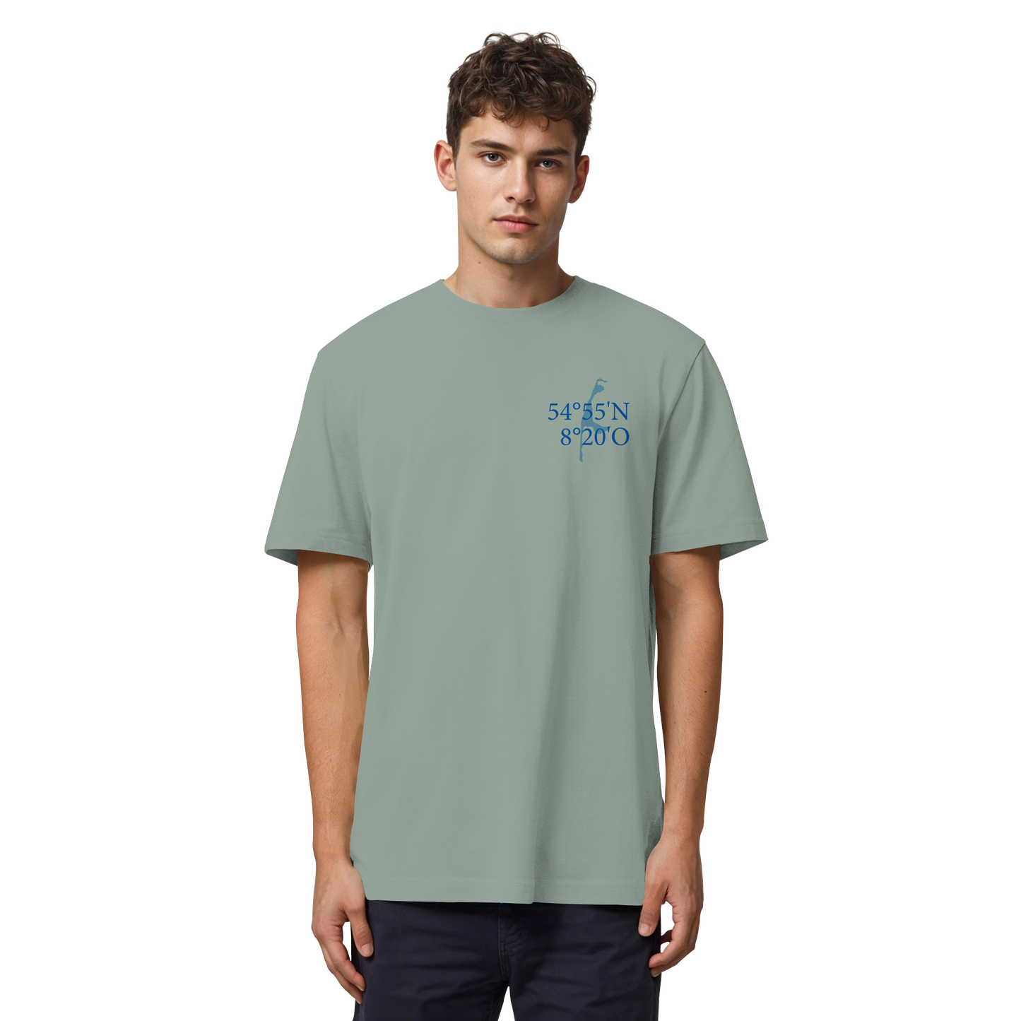 Deine Koordinaten_blau - Heavy T-Shirt (Relaxed Fit bis 3XL)