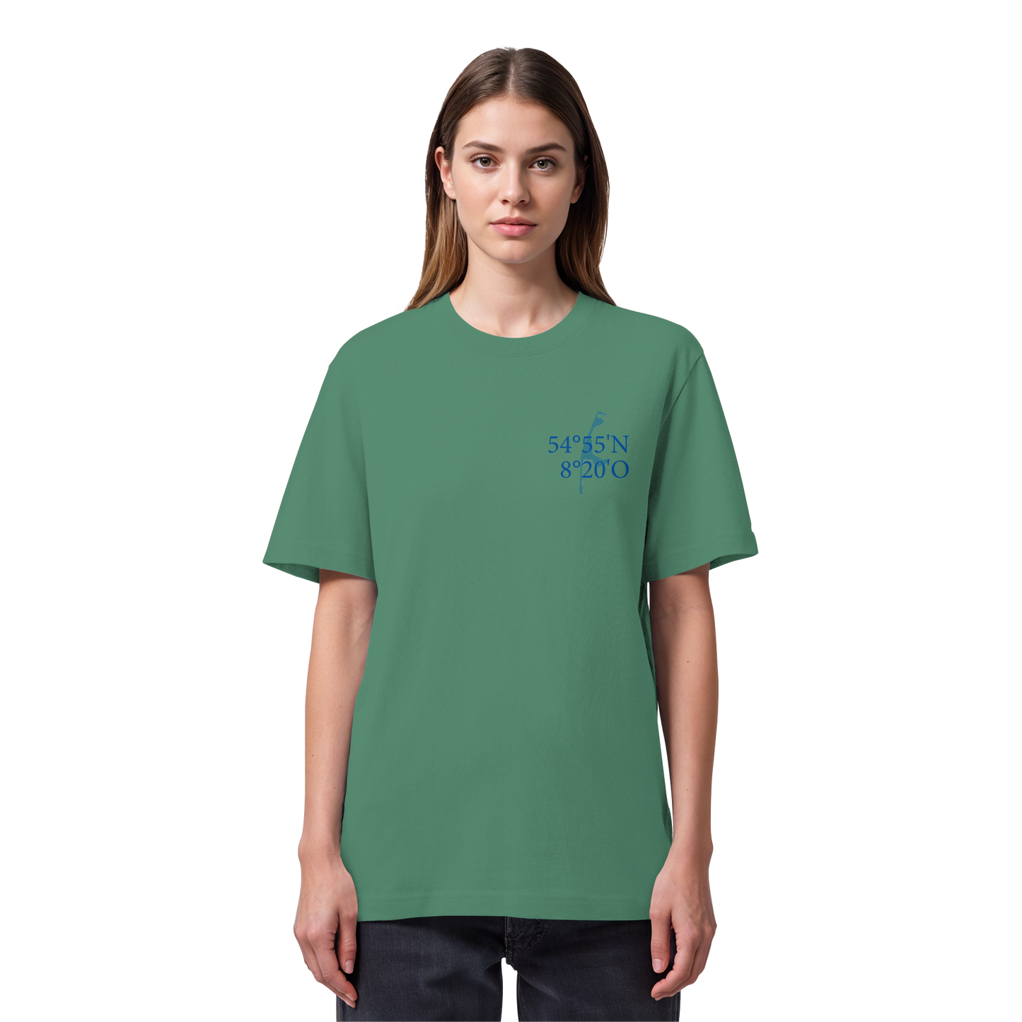 Deine Koordinaten_blau - Heavy T-Shirt (Relaxed Fit bis 3XL)