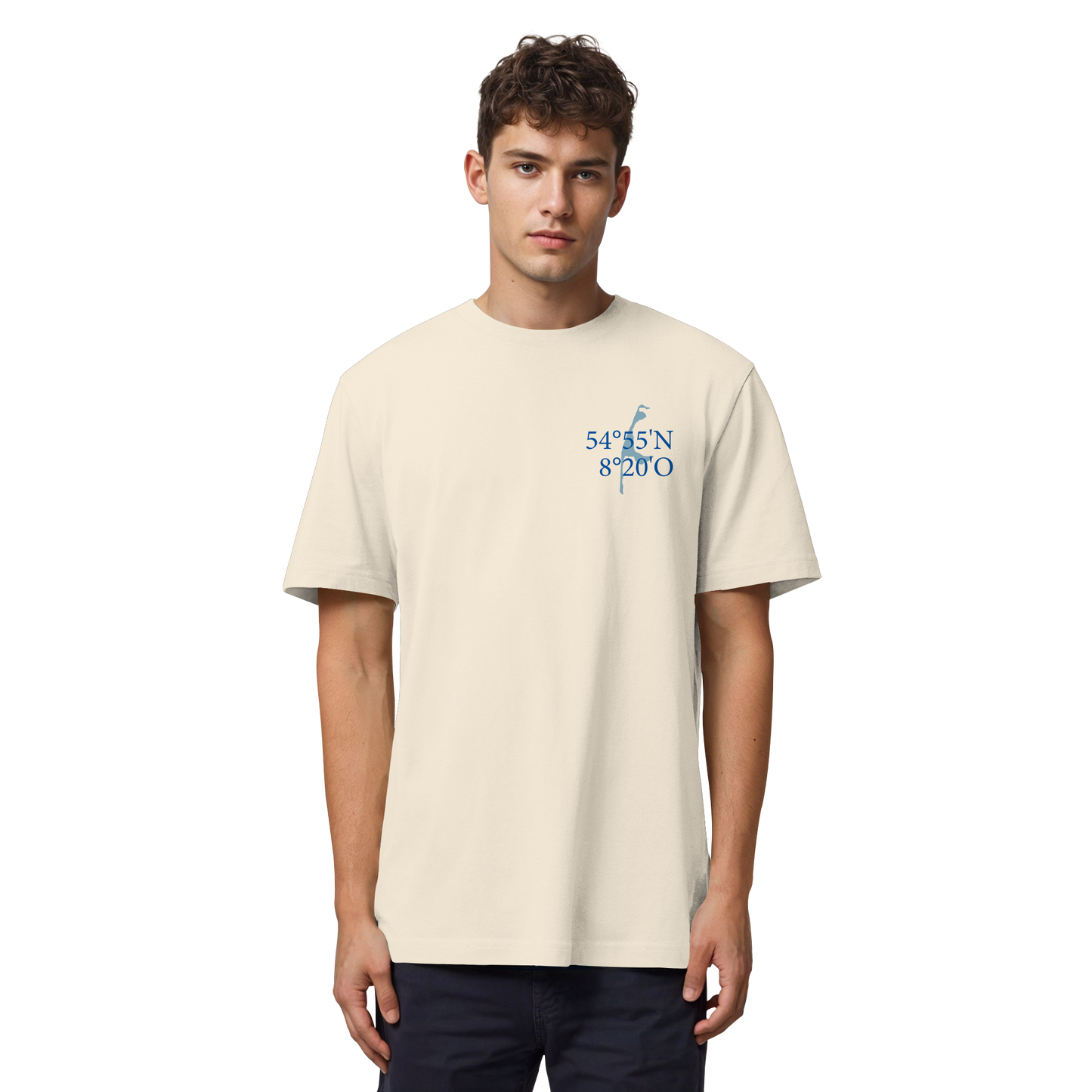 Deine Koordinaten_blau - Heavy T-Shirt (Relaxed Fit bis 3XL)