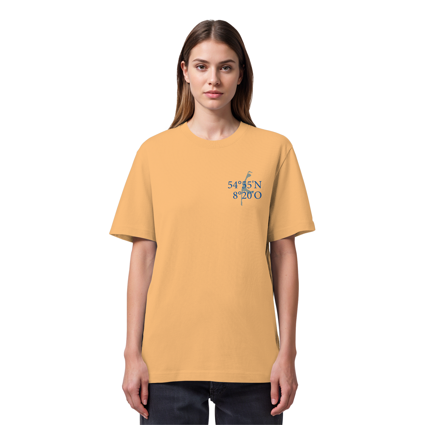 Deine Koordinaten_blau - Heavy T-Shirt (Relaxed Fit bis 3XL)