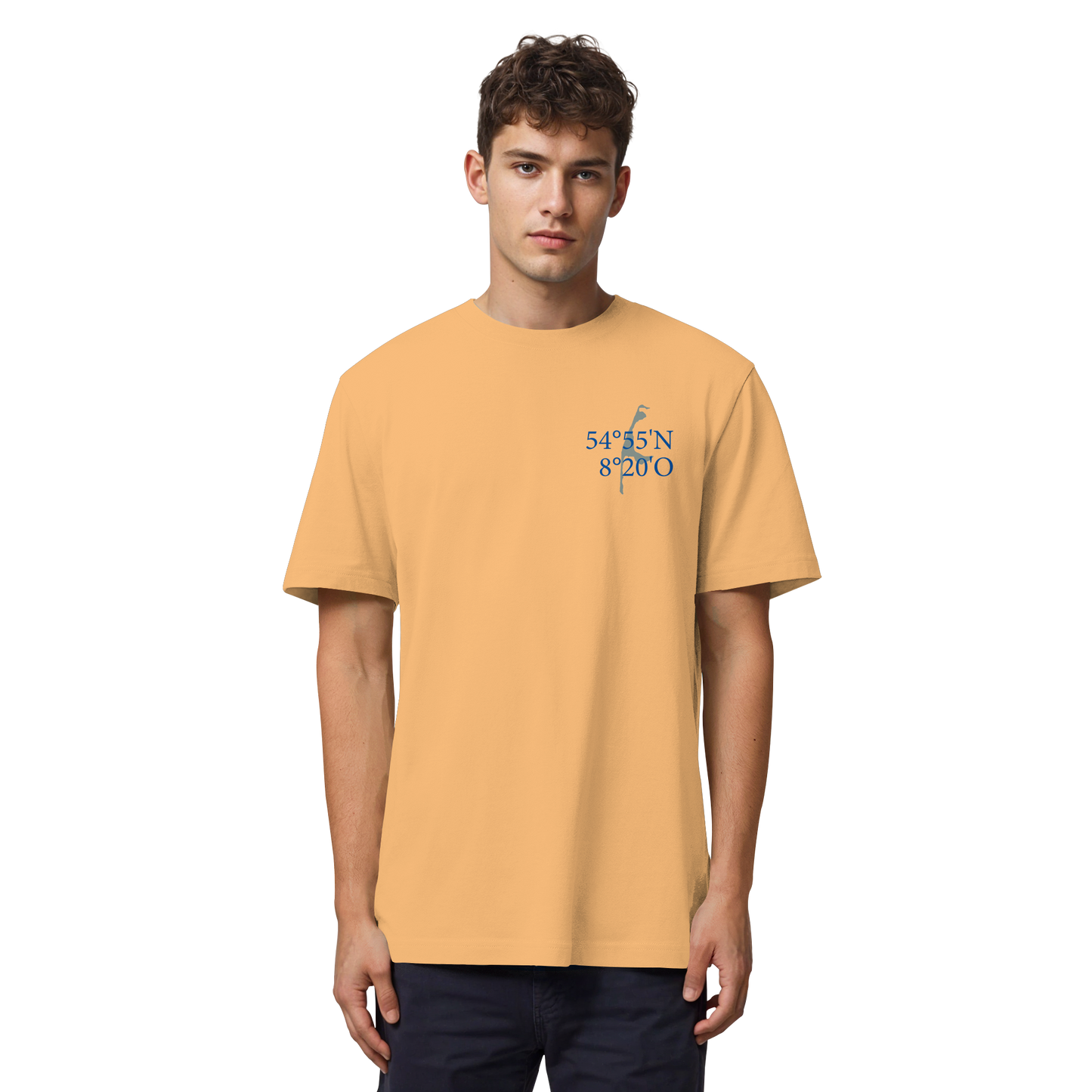 Deine Koordinaten_blau - Heavy T-Shirt (Relaxed Fit bis 3XL)