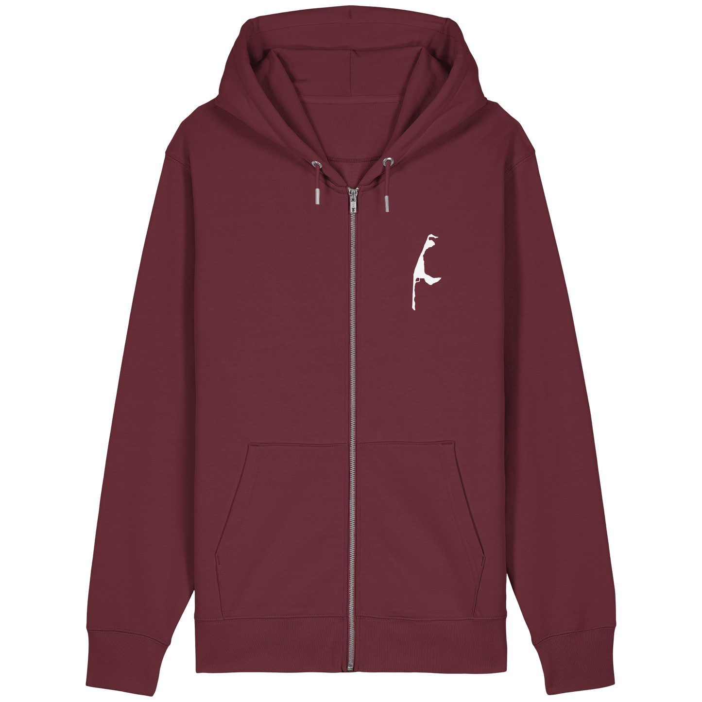 Heimathafen mit Koordinate - Relaxed Zipper (front & back)