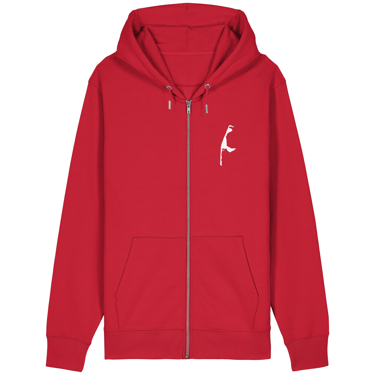 Heimathafen mit Koordinate - Relaxed Zipper (front & back)