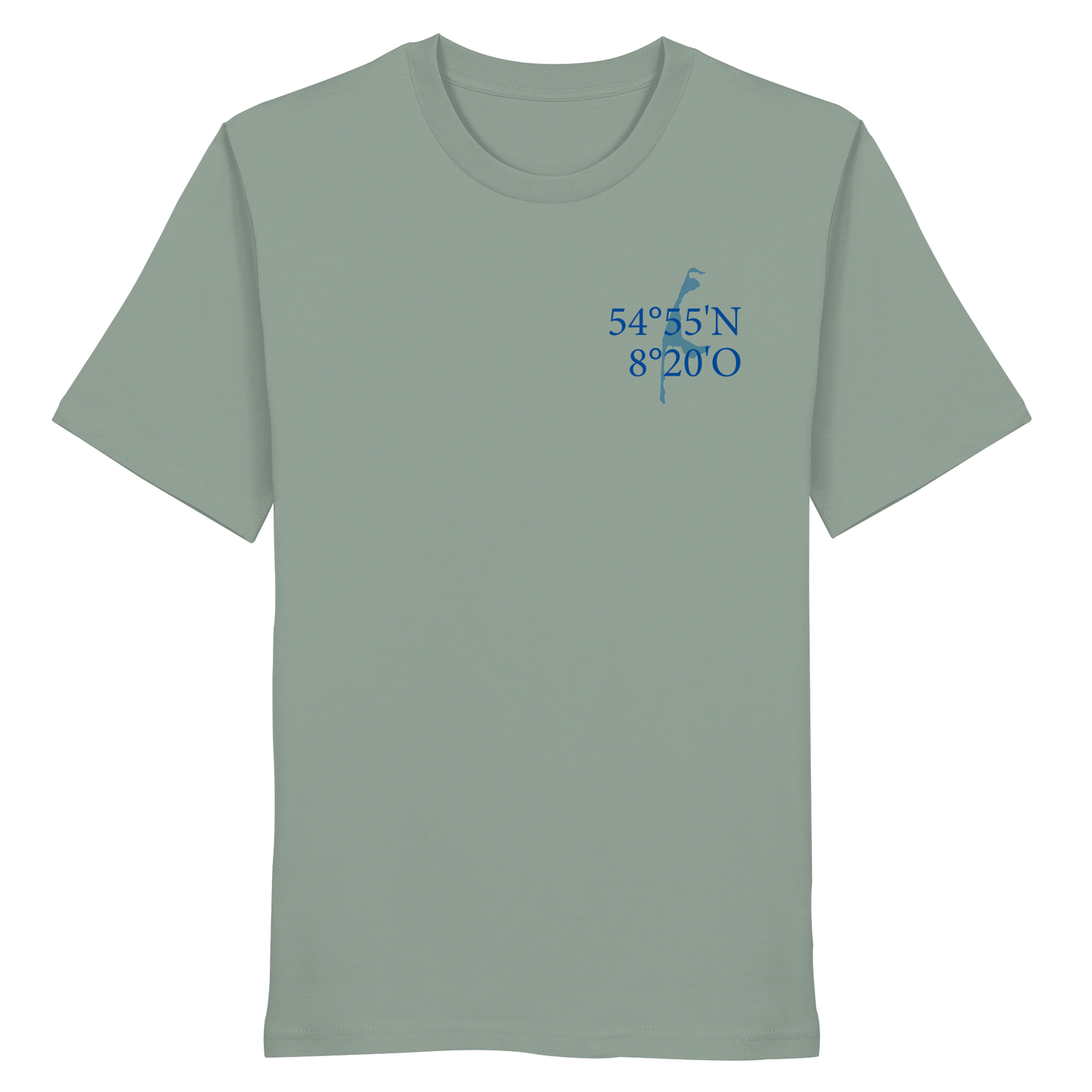 Deine Koordinaten_blau - Basic Shirt