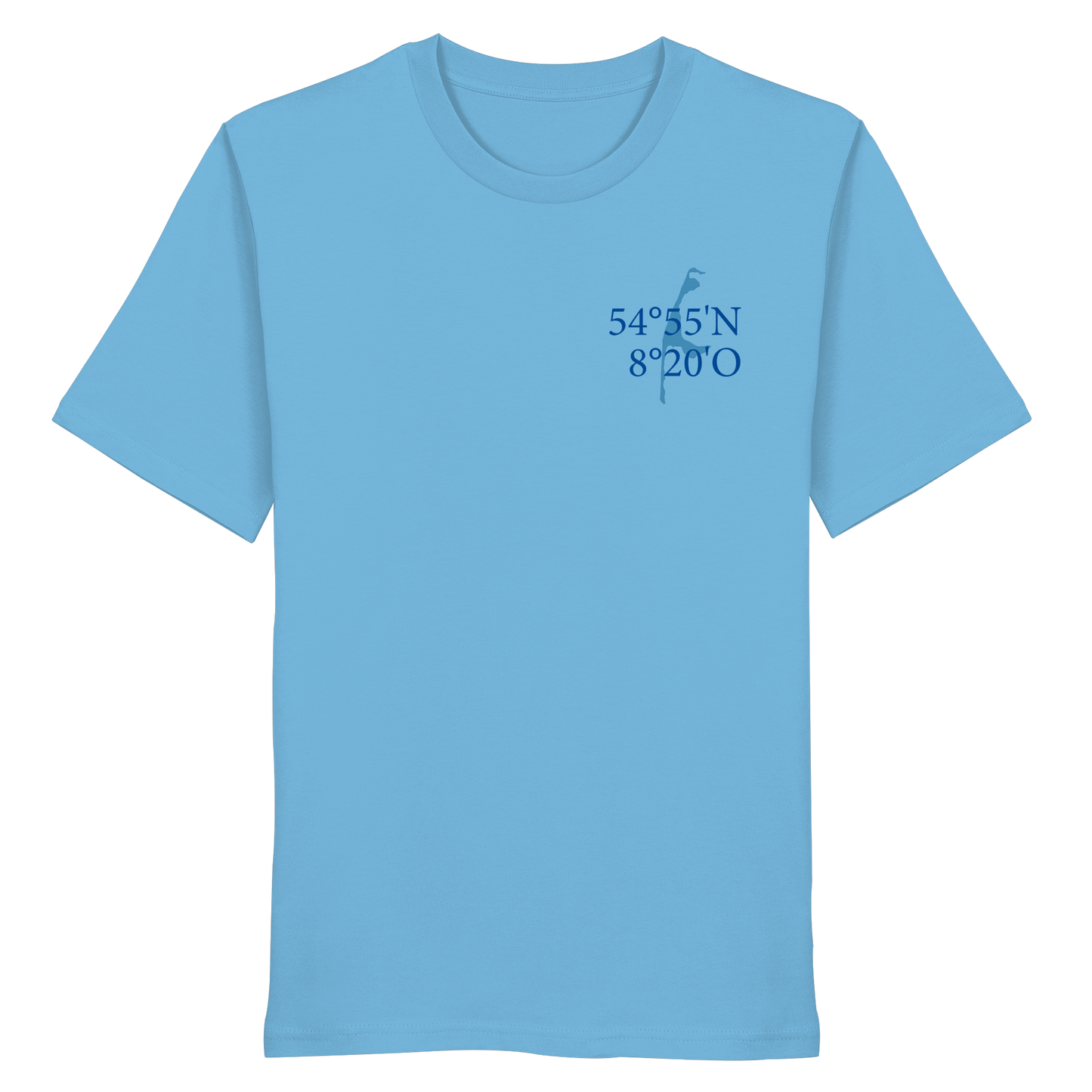 Deine Koordinaten_blau - Basic Shirt