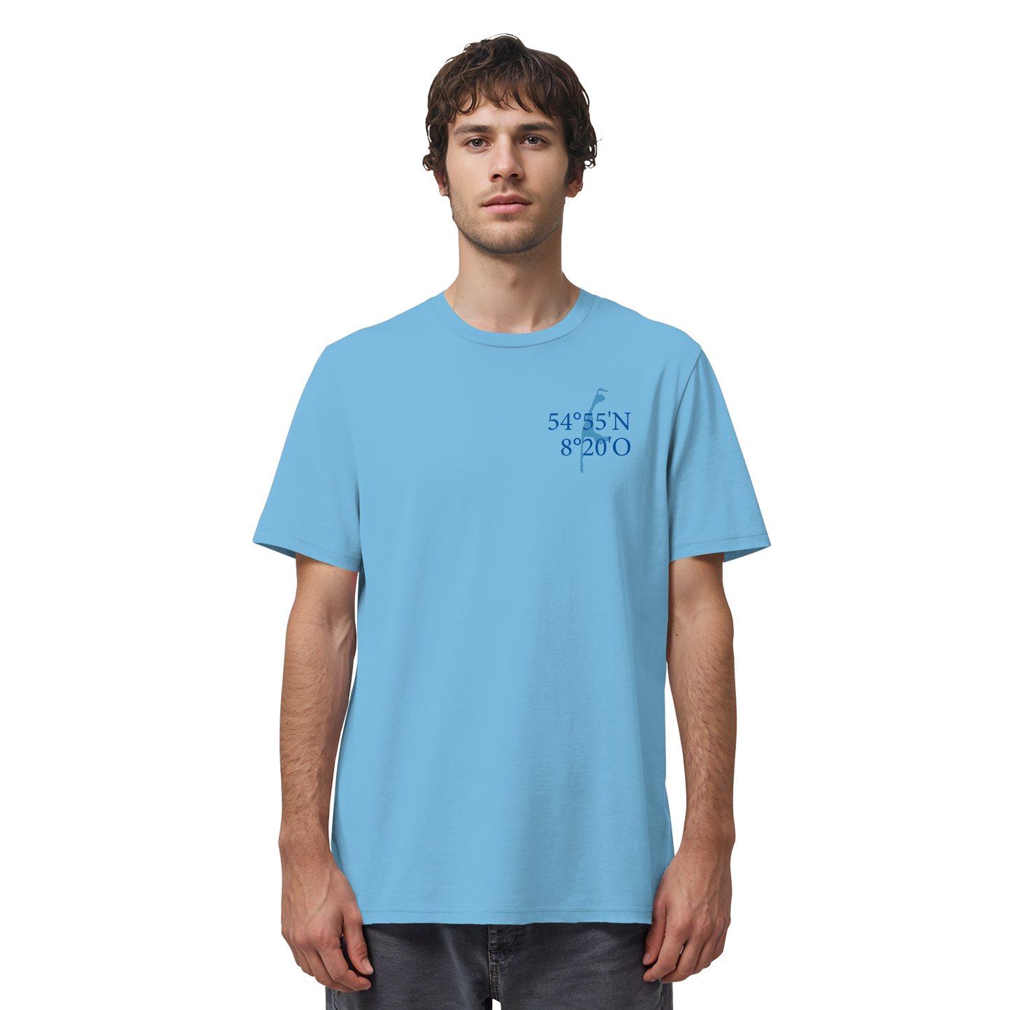 Deine Koordinaten_blau - Basic Shirt