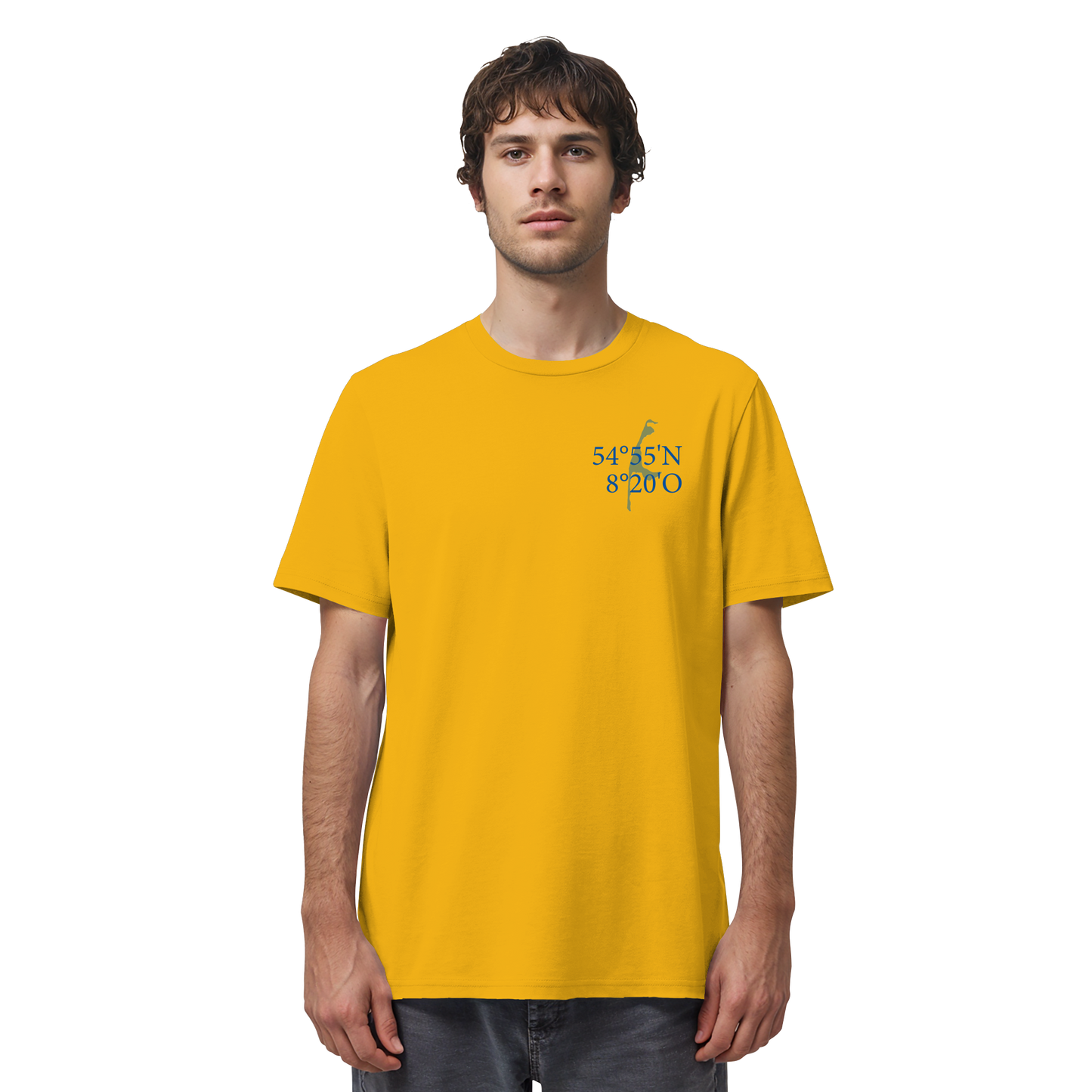 Deine Koordinaten_blau - Basic Shirt