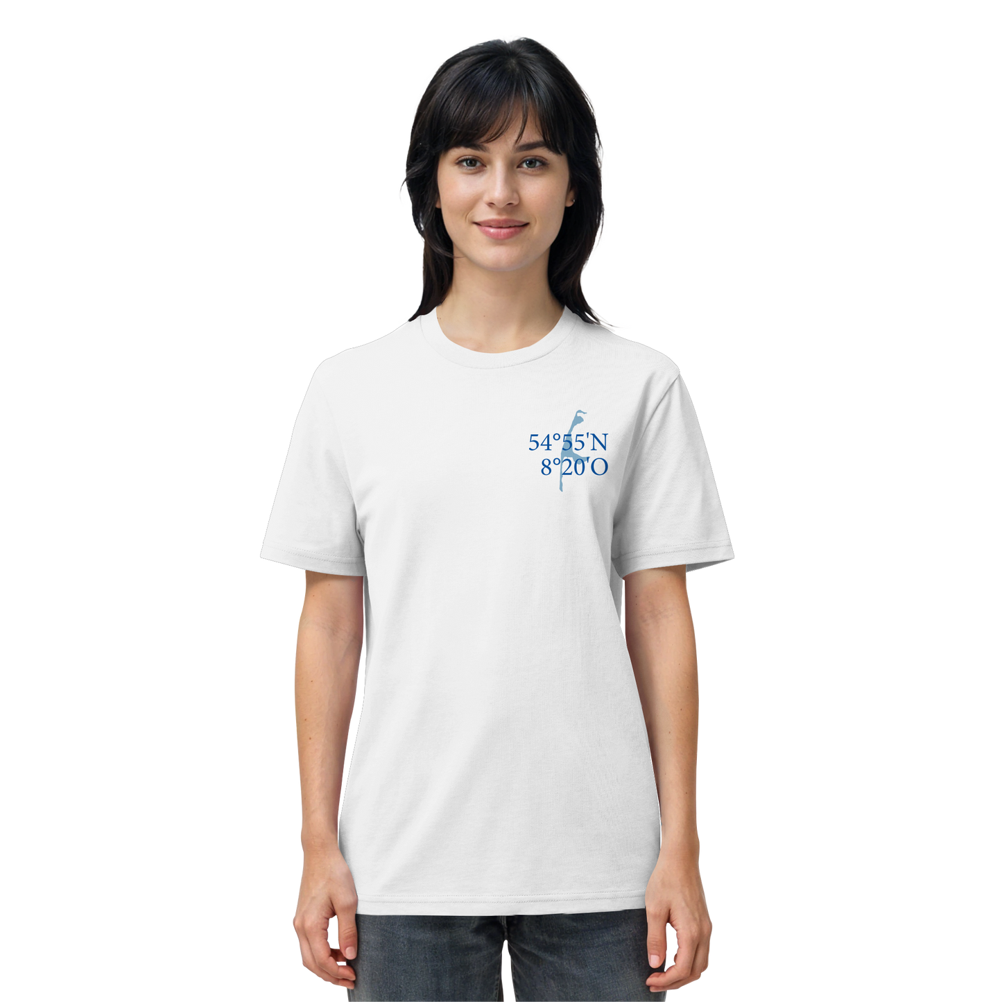Deine Koordinaten_blau - Basic Shirt
