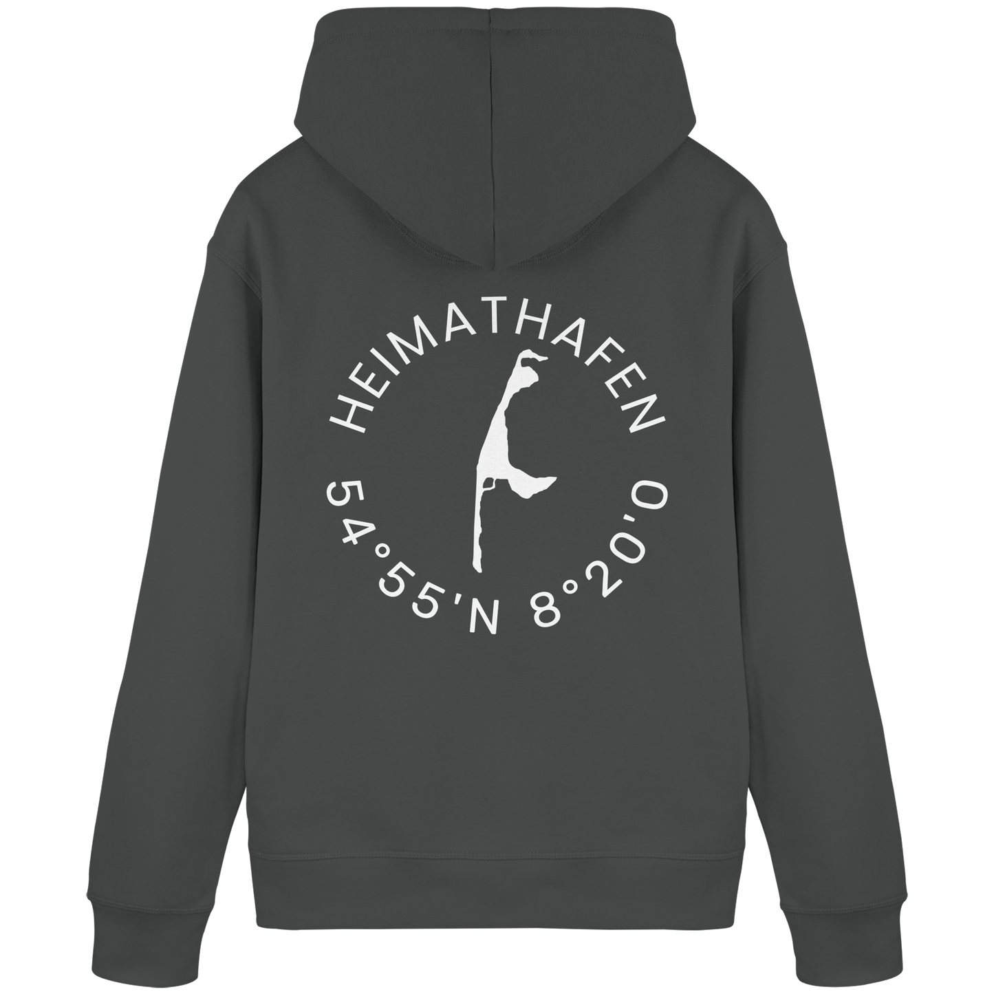 Heimathafen mit Koordinate - Basic Hoodie