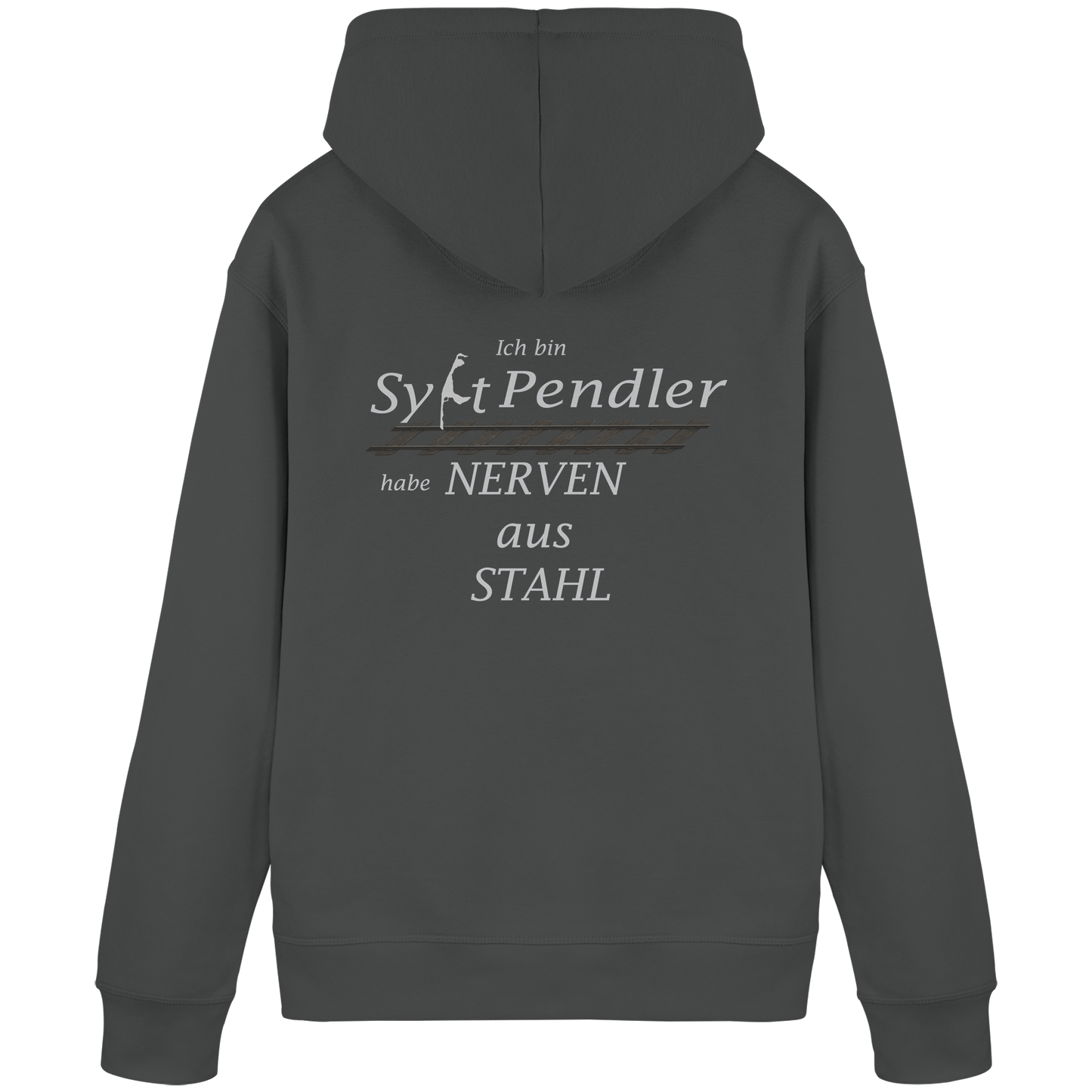 Der Sylt-Pendler ~ Basic Hoodie (Motiv hinten)