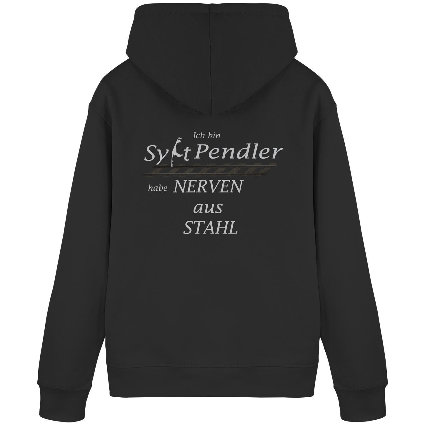Der Sylt-Pendler ~ Basic Hoodie (Motiv hinten)