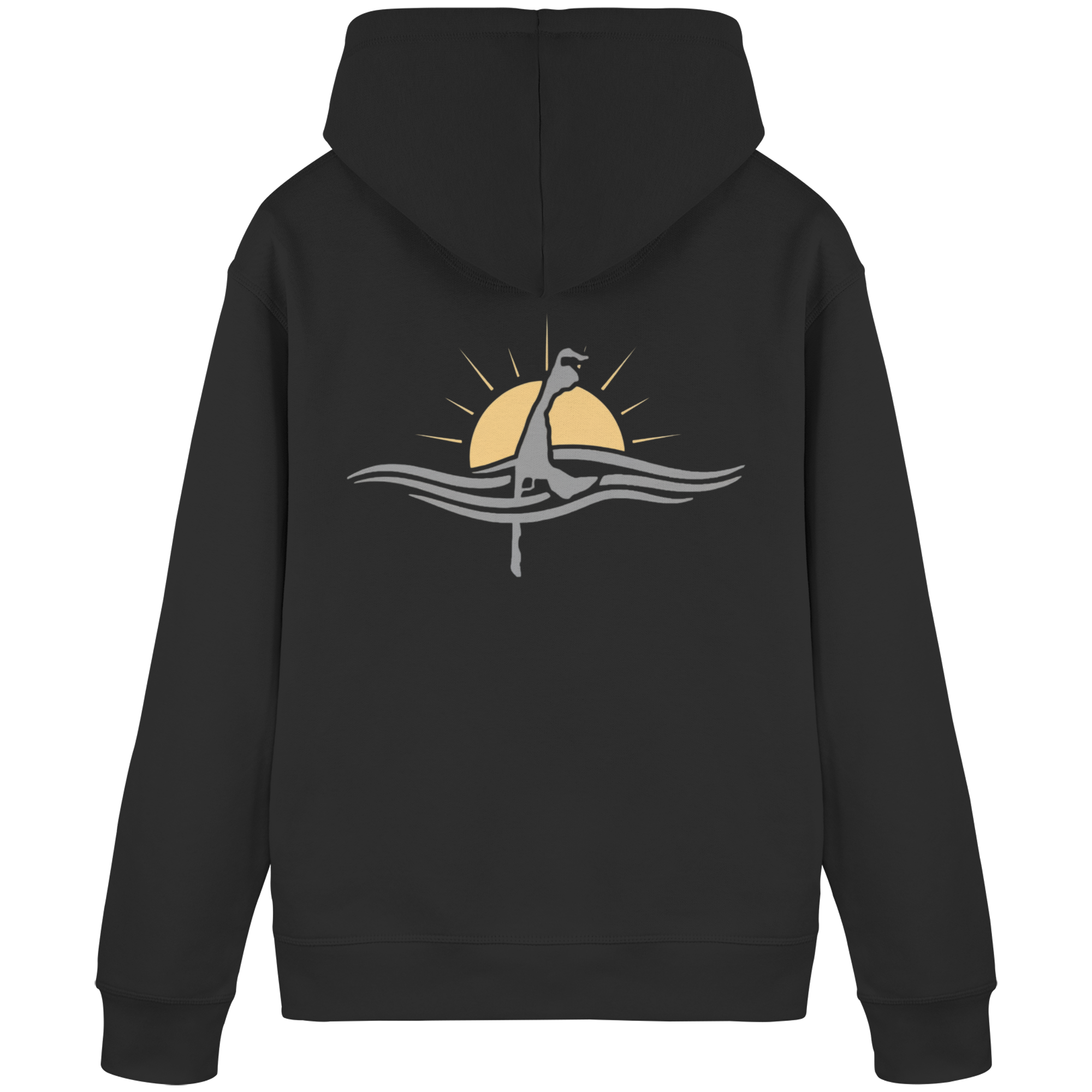 maritime SyltWelle (Sonnenaufgang) mit Stick (front) & Logo (hinten)  - Basic Hoodie