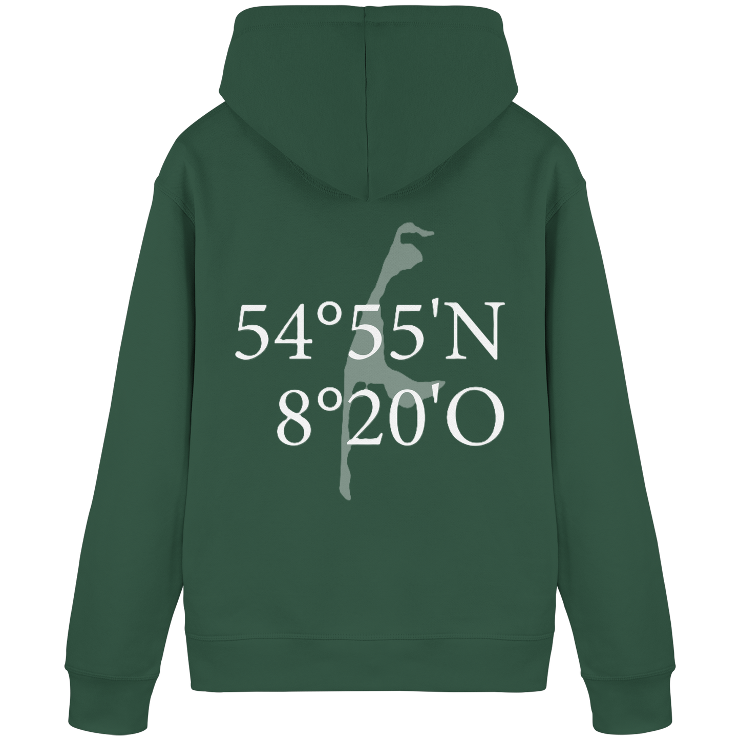Deine Koordinate_weiß (hinten) - Basic Hoodie