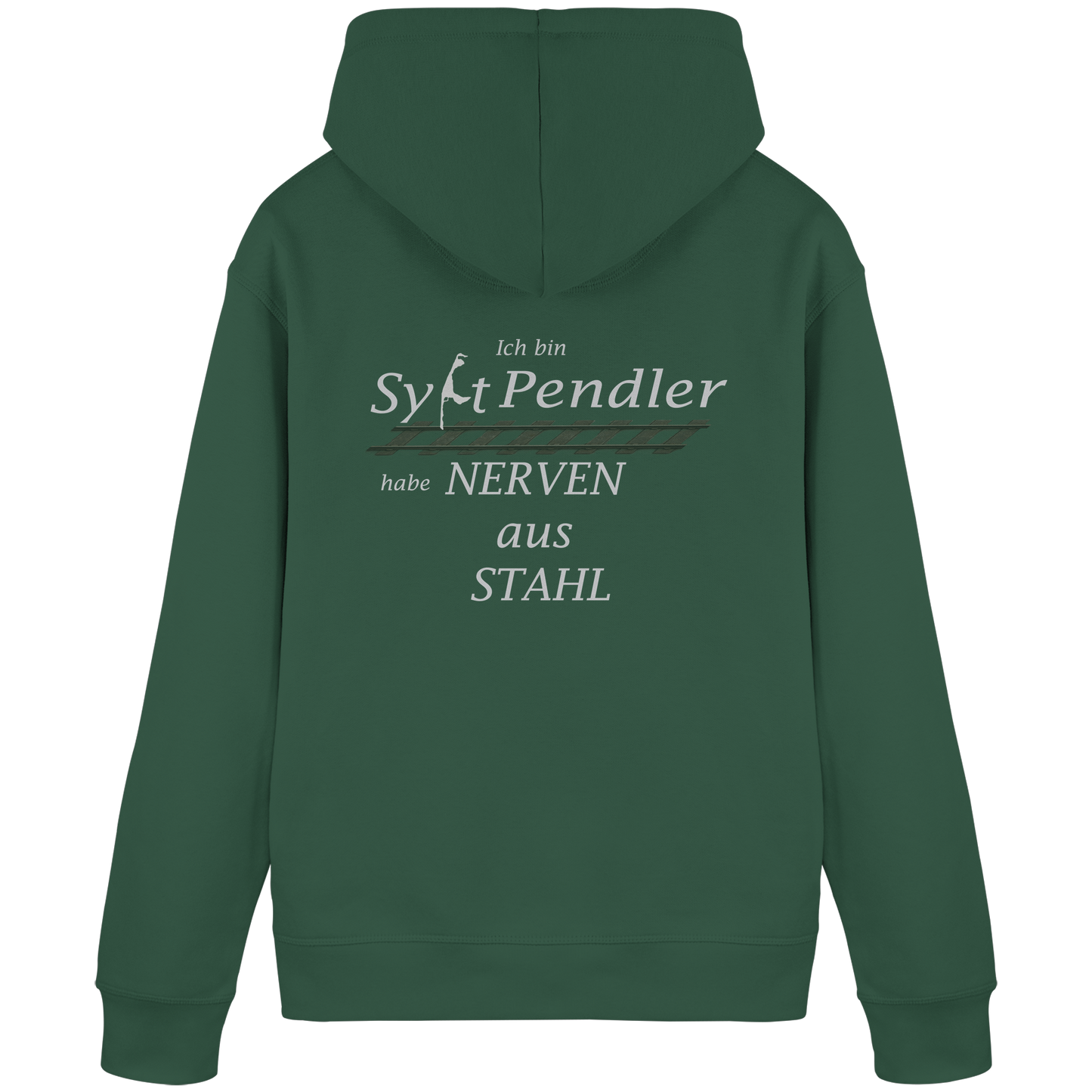Der Sylt-Pendler ~ Basic Hoodie (Motiv hinten)