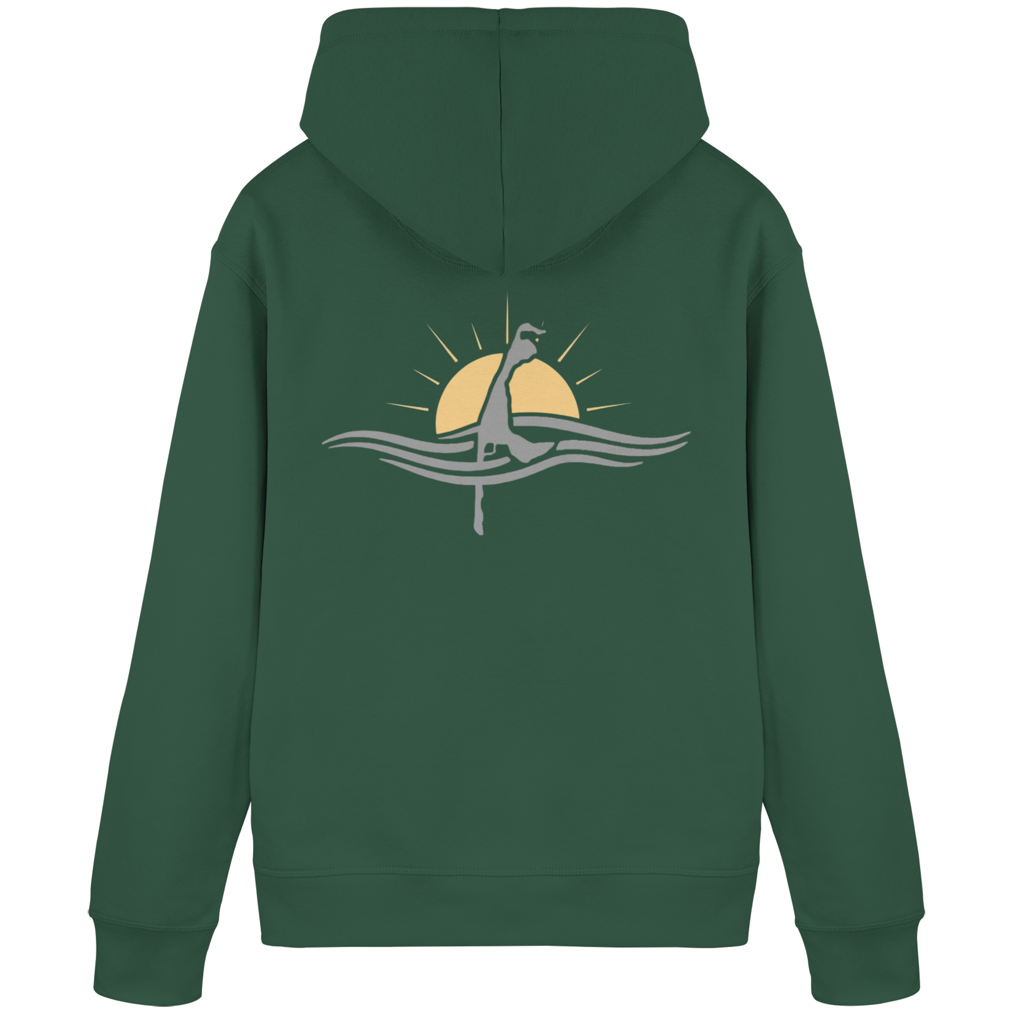 maritime SyltWelle (Sonnenaufgang) mit Stick (front) & Logo (hinten)  - Basic Hoodie