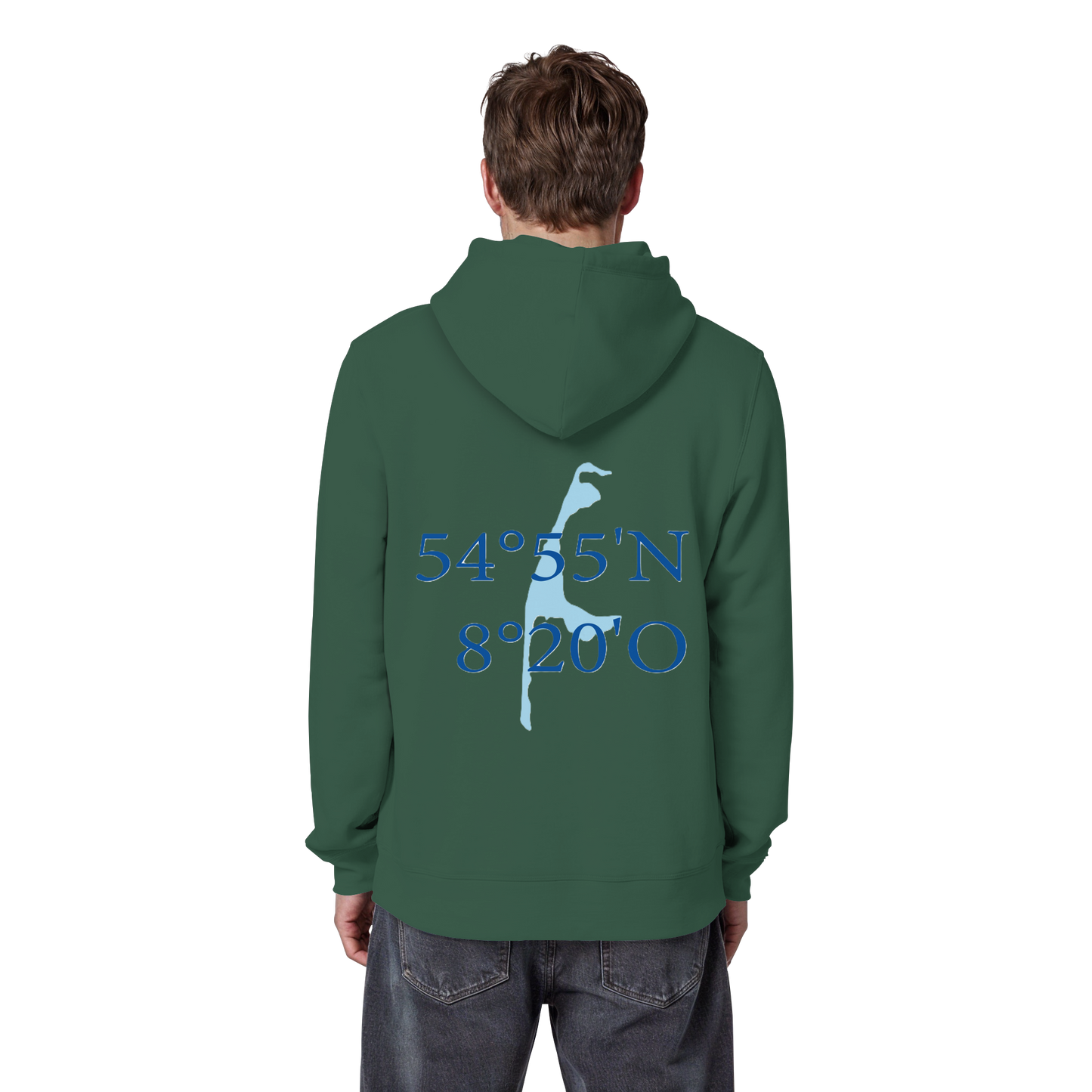 Deine Koordinaten_blau - Basic Hoodie