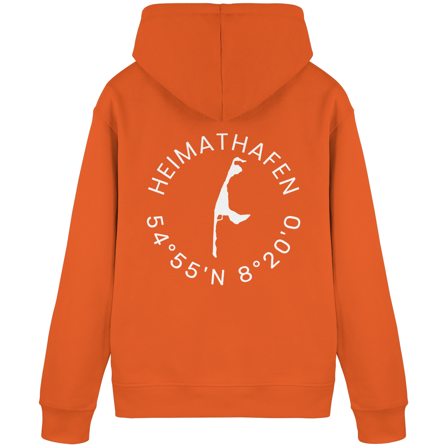 Heimathafen mit Koordinate - Basic Hoodie