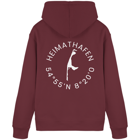 Heimathafen mit Koordinate - Basic Hoodie