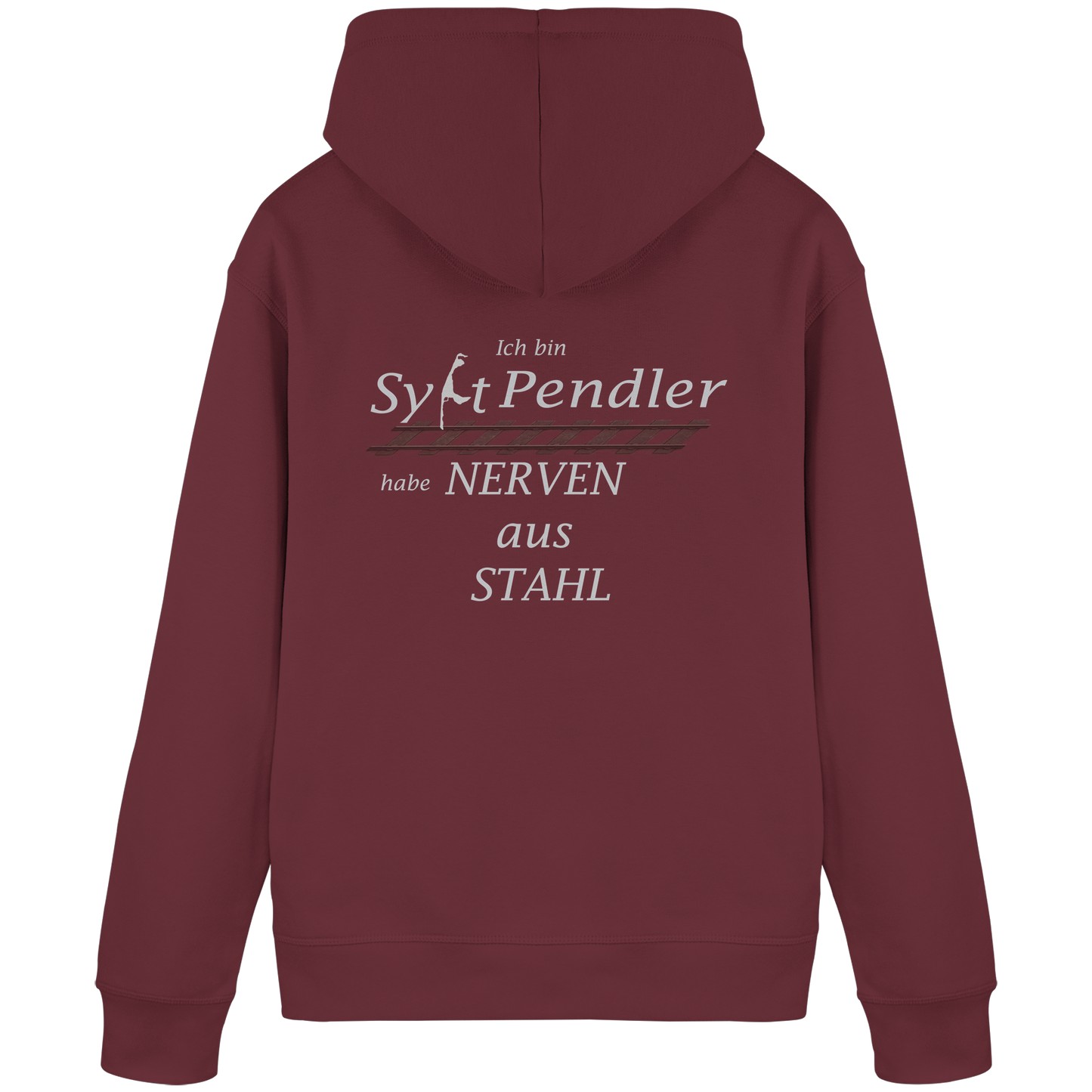 Der Sylt-Pendler ~ Basic Hoodie (Motiv hinten)