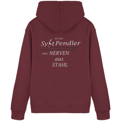 Der Sylt-Pendler ~ Basic Hoodie (Motiv hinten)