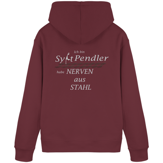 Der Sylt-Pendler ~ Basic Hoodie (Motiv hinten)