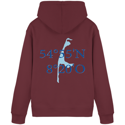 Deine Koordinaten_blau - Basic Hoodie