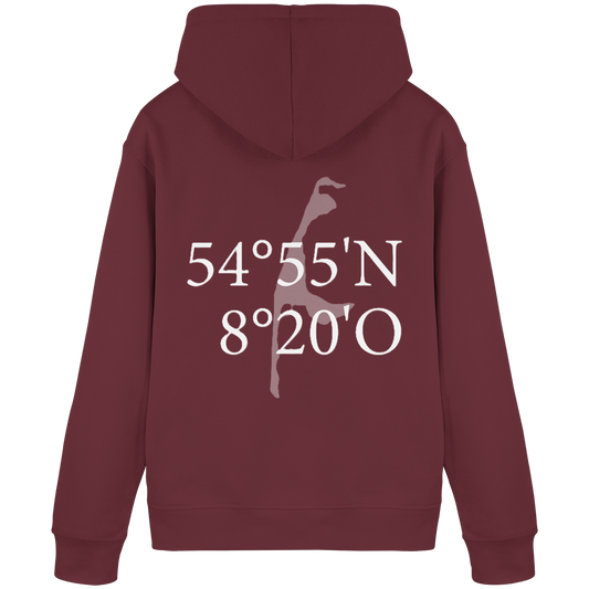 Deine Koordinate_weiß (hinten) - Basic Hoodie