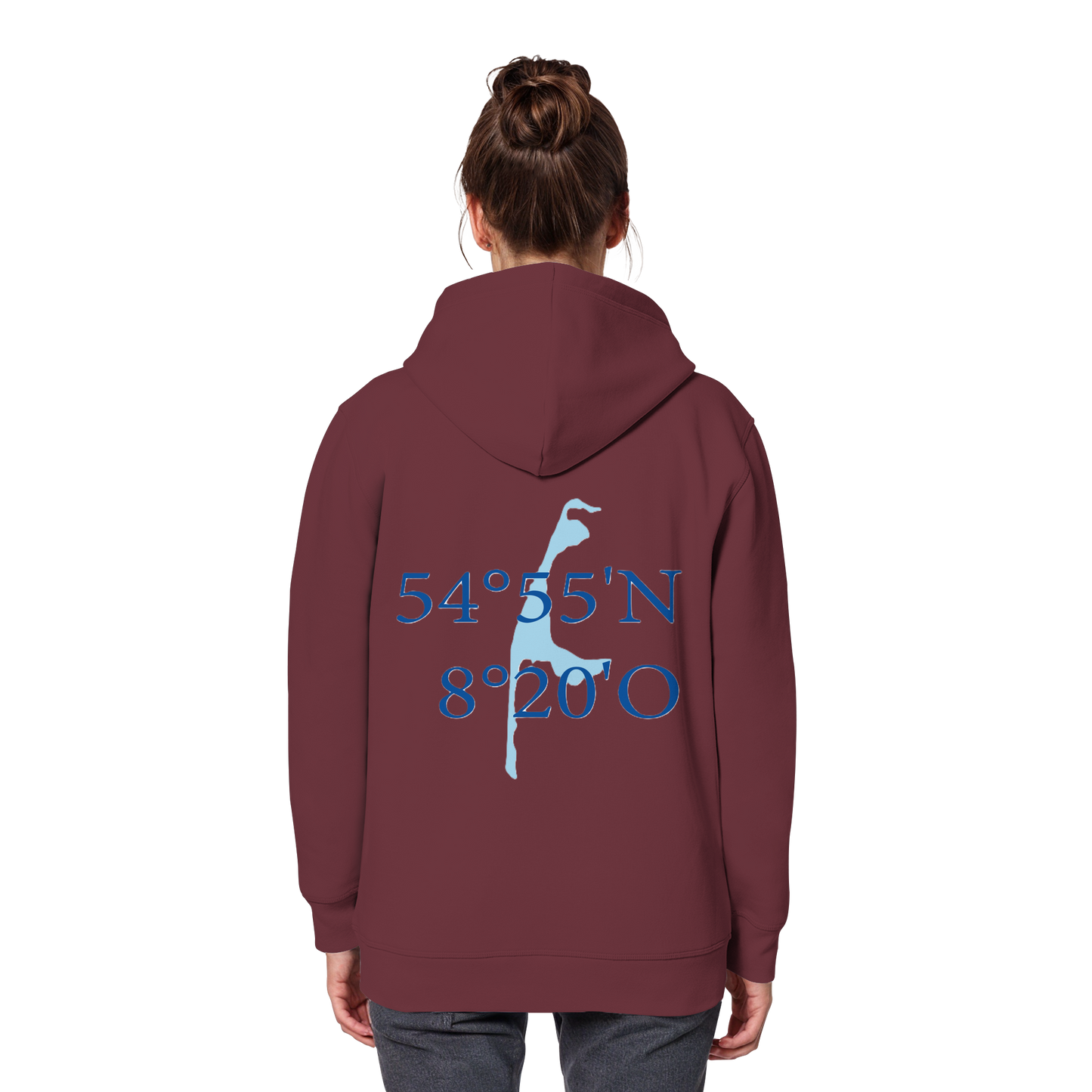 Deine Koordinaten_blau - Basic Hoodie