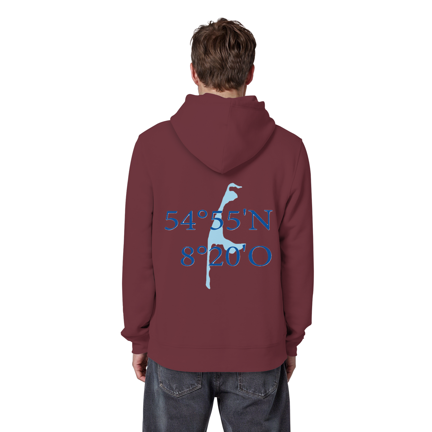 Deine Koordinaten_blau - Basic Hoodie